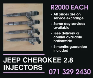 Jeep Cherokee 2.8 Injectors For Sale With Warranty