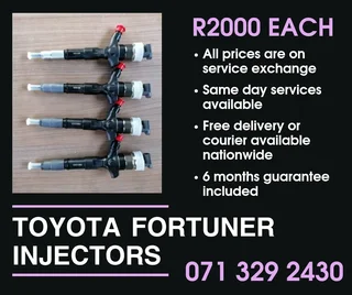 Toyota Fortuner Injectors For Sale With Warranty