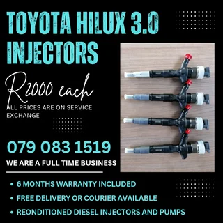 Toyota Hilux 3.0 Injectors For Sale With Warranty Included