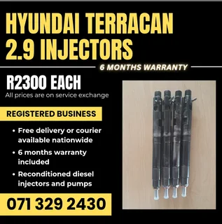 Hyundai Terracan 2.9 Injectors For Sale With Warranty Included