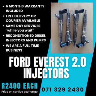 Ford Everest 2.0 Injectors For Sale With Warranty Included