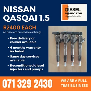 Nissan Qasqai 1.5 Injectors For Sale With Warranty