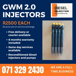 Gwm 2.0 Injectors For Sale With Warranty Included