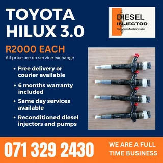 Toyota Hilux 3.0 Injectors For Sale With Warranty Included
