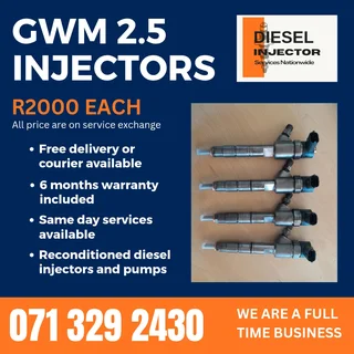 Gwm 2.5 Injectors For Sale With Warranty Included