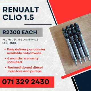 Renualt Clio 1.5 Injectors For Sale With Warranty Included