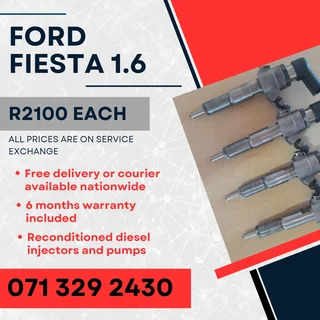 Ford Fiesta 1.6 Injectors For Sale With Warranty Included