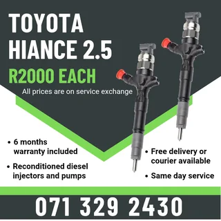 Toyota Hiance 2.5 Injectors For Sale With Warranty Included