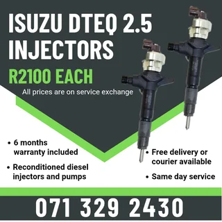 Isuzu Dteq 2.5 Injectors For Sale With Warranty Included