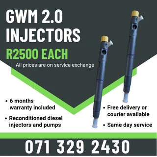 Gwm 2.0 Injectors For Sale With Warranty Included