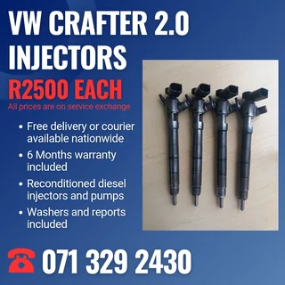 Vw Crafter 2.0 Injectors For Sale With Warranty Included