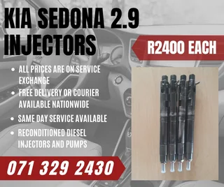 Kia Sedona 2.9 Injectors For Sale With Warranty