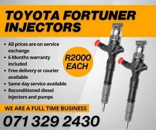 Toyota Fortuner Injectors For Sale With Warranty