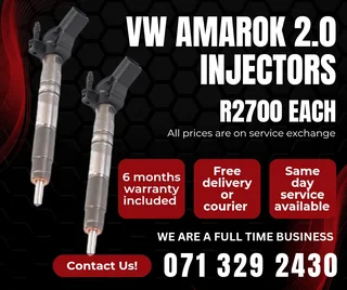 Vw Amarok 2.0 Injectors For Sale With Warranty