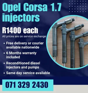 Opel Corsa 1.7 Injectors For Sale With Warranty