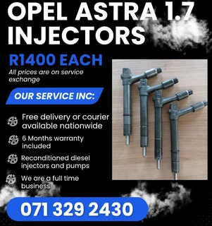 Opel Astra 1.7 Injectors For Sale With Warranty