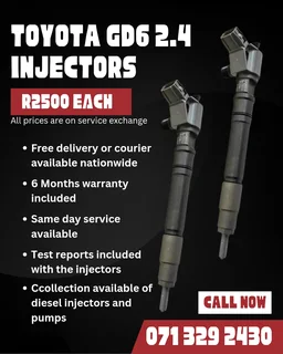 Toyota Gd6 2.4 Injectors For Sale With Warranty