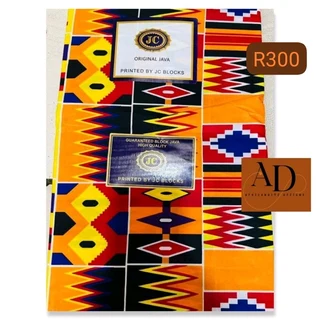 African Real Wax Block Print 6 Yards, 5.48 Meters