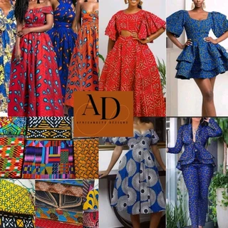 African Real Wax Block Prink Fabric 6 yards , 5.48 Meters