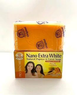 Nano extra white natural papaya & carrot soap
