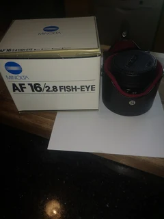 Konica Minolta AF Fish-Eye 16mm f/2.8 Lens.