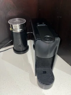 Nespresso machine and milk frother