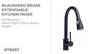 2 x Black Extendable Kitchen Mixers - less than 6 months old