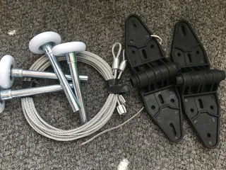 Sectional wheels,tension cables, brackets