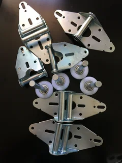 Wheels, silver steel hinges