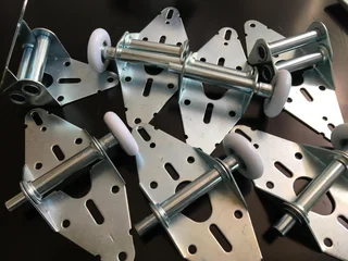 Silver steel hinges and wheels