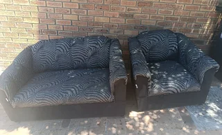 Black  Lounge Suite 3 Seater
