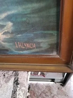 Vintage J. H. Lynch print framed retro art