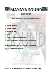 Mayaya Sound for Hire