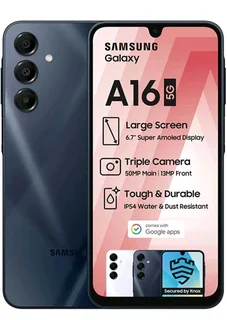 Light Blue/Black Samsung galaxy A16 5G, 128GB-4GB