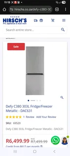 Defy fridge