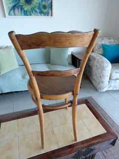 Bent wood chairs x 2.         R 3000