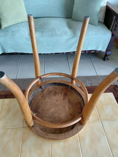 Bent wood chairs x 2.         R 3000