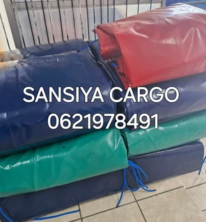 PVC Tarpaulins, Cargo Nets,Corner plates,Ratchets,Straps,Fire extinguishers,Triangles.