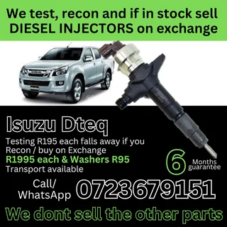 Isuzu Dteq diesel injectors for sale