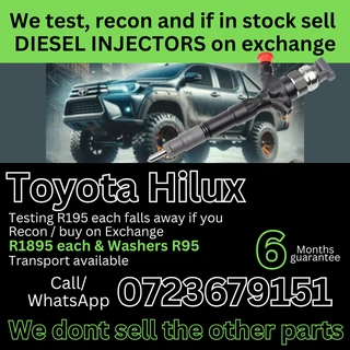 Toyota Hilux diesel injectors for sale