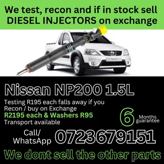 Nissan NP200 1.5L diesel injectors for sale