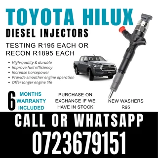 Toyota Hilux diesel injectors for sale