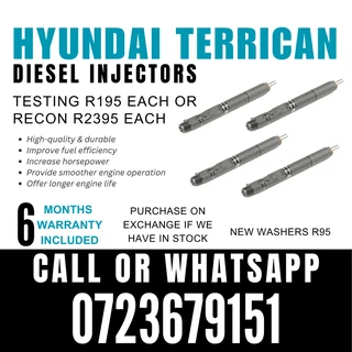 Hyundai Terrican diesel injectors for sale