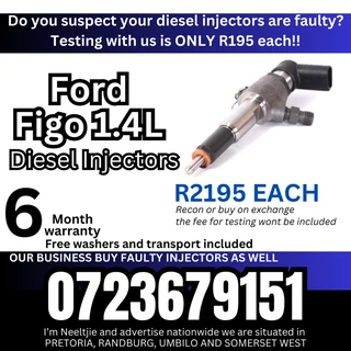 Ford Figo 1.4L diesel injectors for sale