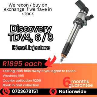Discovery TDB4, 6 and 8 Diesel Injectors for sale
