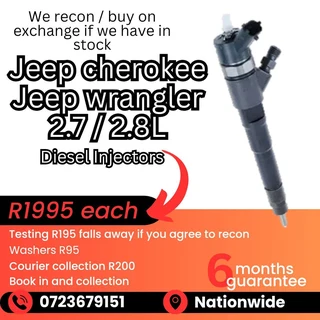 Jeep Cherokee and Jeep Wranger 2.7/ 2.8L Diesel Injectors for sale