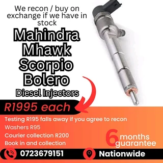 Mahindra Mhawk, Scorpio or Bolero Diesel Injectors for sale
