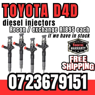 Toyota D4D diesel injectors for sale