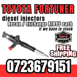 Toyota Fortuner diesel injectors for sale