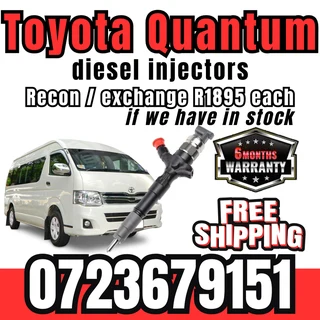 Toyota Quantum diesel injectors for sale